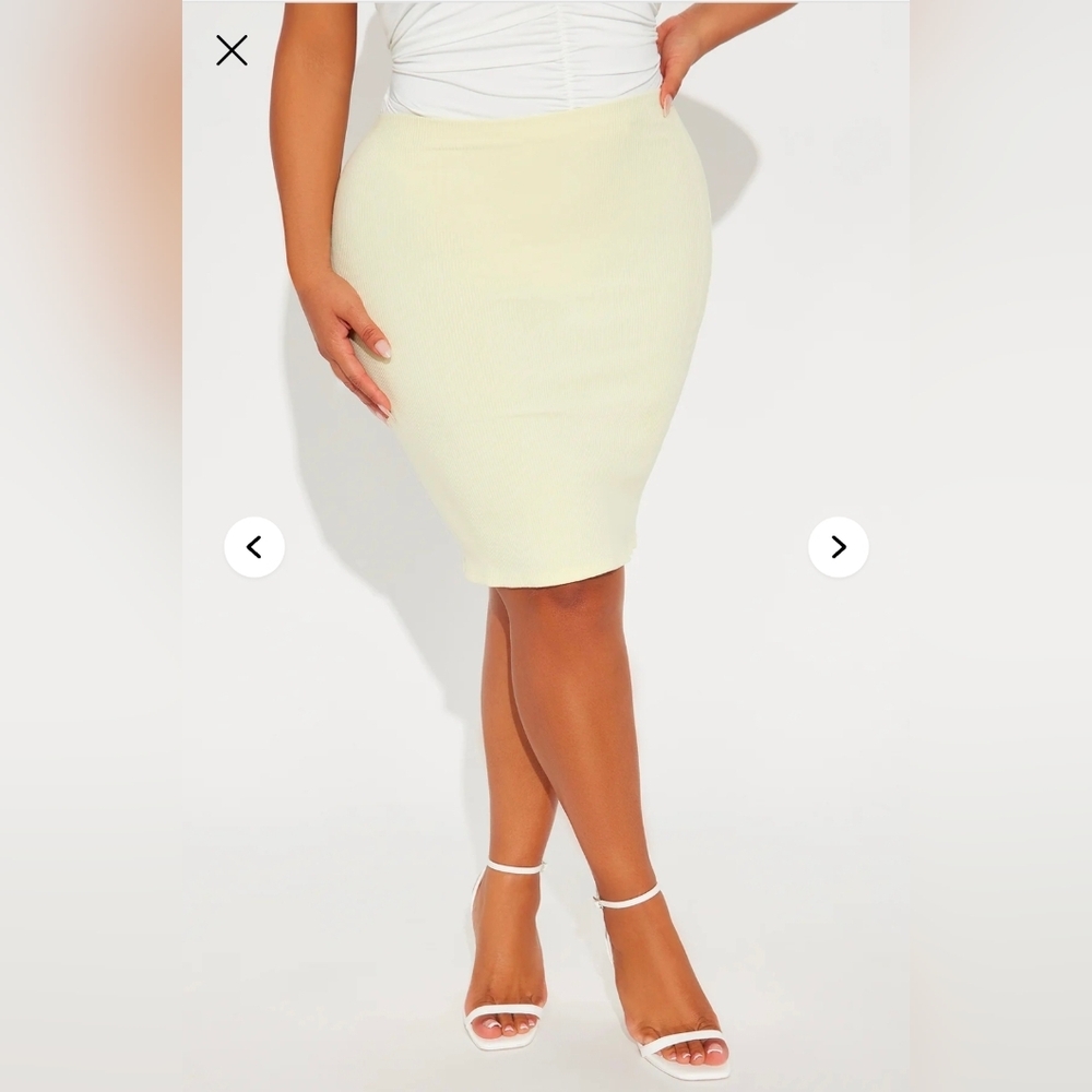 Snatched Pencil Skirt - Butter Yellow